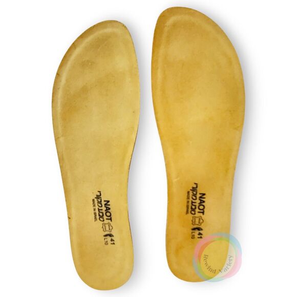 Naot Original Leather Footbeds Insoles Size 41 Israel Comfort Replacement NEW - Picture 1 of 8